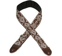 Levy's Leathers 2" Vintage Hootenanny Jacquard Weave Guitar Strap with Garment Leather Backing (M8HTV-24)