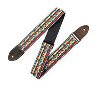 Levy's Leathers 2" Vintage Hootenanny Jacquard Weave Guitar Strap with Garment Leather Backing (M8HTV-22)