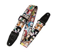 Levy's Leathers 2" Wide Polyester Guitar Strap with Leather Ends; Pop Art Figures (MPD2-104)