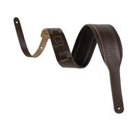 Levy's Leathers 3" Wide Amped Leather Series Acoustic Guitar Strap with Foam Padding, Dark Brown, (M26PD-DBR-ACO)
