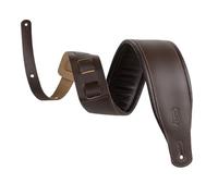 Levy's Leathers 3" Wide Amped Leather Series Extra Long Guitar Strap with Foam Padding, Dark Brown, (M26PD-DBR-XL)