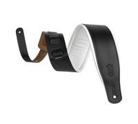 Levy's Leathers Amped Leather Series 3" Wide Top Grain Leather Guitar Straps; Black and White Tuxedo (M26PD-BLK_WHT)
