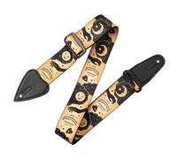 Levy's Leathers Clairvoyant Series 2" Wide Polyester Guitar Strap with Mystical Inspired Patterns and 36"- 60" Length Adjustment, Ouija Board Pattern & Planchette End (MP2CVY-001)