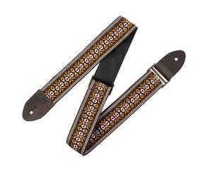 Levy's Leathers Guitar Strap, M8HTV-20, 2" jacquard weave guitar strap with vintage Hootenanny design
