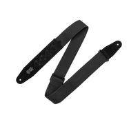 Levy's LEATHERS LIMITED Unisex's 2" Black Cotton Holder Strap with Extended Suede Ends Hold 4 Picks and Adjusts from 37" to 59" Guitar, Standard