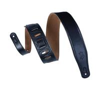 Levy's Leathers M26gf-blk 2.5 inch Strap with Garment Leather Top - Black