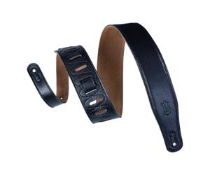 Levy's Leathers M26gf-blk 2.5 inch Strap with Garment Leather Top - Black