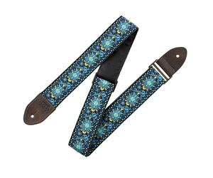 Levy's Leathers M8htv-04, 2 inch Jacquard Weave Guitar Strap with Vintage Hootenanny Design