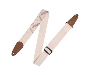 Levy's Leathers MC8U-007 2" cotton guitar strap with decorative print and suede ends. Tri-glide adjustable to 65"
