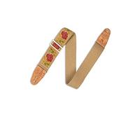 Levy's Leathers MH8P-009 Natural Hemp Webbing w Cork Ends 2 inch - Rosa Pink and Red