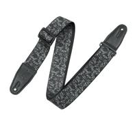 Levy's Leathers MPD2-111 Prints Polyester w Leather Ends 2" - Black & Grey Skulls