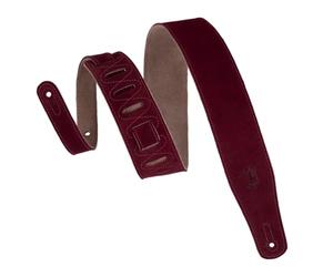 Levy's Leathers Ms26-brg 2.5 inch Suede Leather Strap - Burgundy