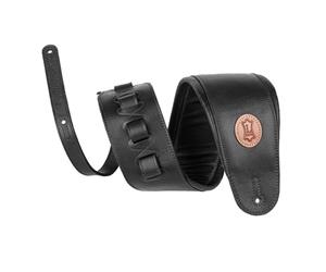 Levy's Leathers MSS2-4-XL-BLK 4.5-inch Extra Long Padded Leather Guitar Strap - Black - Adjustable from 37-63-inch
