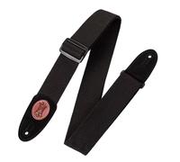 Levys Leathers MSSC8-BLK Signature Series Cotton Guitar Strap, Black