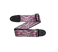 Levy's Leathers Musical Instrument 3" Stained Glass Guitar Strap Colorway Design, Kaleidoscope Pink, Standard
