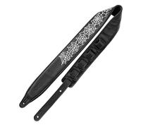 Levy's Leathers Night Life Series Genuine Leather Strap with Glow-in-the-Dark Embroidery Spider Web Pattern, Black (MG317NL-001)