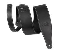 Levy's Like Butter Leather 2 1/2 inch Guitar Strap - Distressed Black