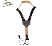 Levy's M20L-BLK 2 inch Leather Strap for Classical Guitar - Black