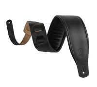 Levy's M26PD-BLK 3in Amped Leather Guitar strap, Black