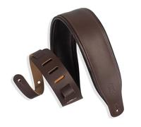 Levys M26PD-DBR 3" Top Grain Leather Strap Bark Brown on Dark Brown