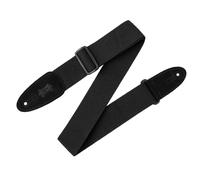 Levy's MC8-BLK 2 inch Cotton with Leather Ends - Black
