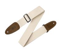 Levy's MC8-NAT 2 inch Cotton with Leather Ends - Natural, 0.2 in*58.0 in*2.0 in