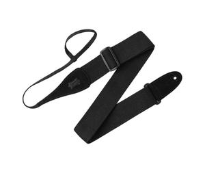Levy's MC8A-BLK 2-inch Cotton Webbing Strap with Headstock Loop - Black