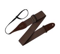 Levy's MC8A-BRN 2-inch Cotton Webbing Strap with Headstock Loop - Brown