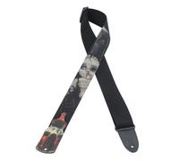 Levy's MC8PZ-002 2-inch Cotton Guitar Strap Zombie Printed Leather Ends - Evil Doll