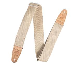 Levy's MH8P-NAT Natural Hemp Webbing w Cork Ends and Pocket 2" - Natural