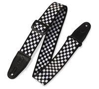 Levys MP-28 2" Polyester Guitar Strap Black/White Chequered