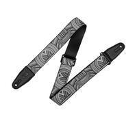 Levys MP2TAT-002 Poly Tattoo Series Guitar Strap, B&W Tribal (NEW)