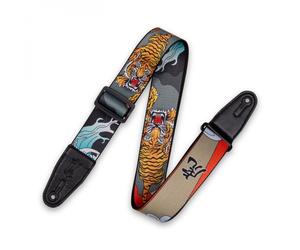 Levys MPD2-124 Prints Polyester w Leather Ends 2" Japanese Tiger