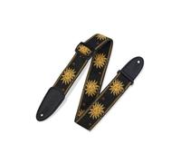 Levys MPJG-SUN-BLK 2 inch Sun Design Jacquard Guitar Strap, Black (NEW)