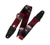 Levy's MPS2-093 2 inch Polyester Sonic Art Guitar Straps - Bloody Skulls
