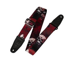 Levy's MPS2-093 2 inch Polyester Sonic Art Guitar Straps - Bloody Skulls