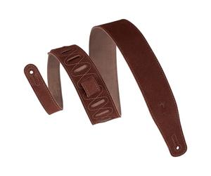 Levy's MS26-RST 2.5 inch Suede Leather Strap - Rust