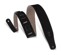 Levys Leathers MS26-BLK 2.5" Hand-Brushed Suede Guitar Strap, Black