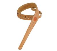 Levy's MSS60SG-TAN Country Collection Leather Padded Guitar Straps with Suede Back and Stitching- Tan