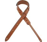 Levy's MV70TRC-TAN 2" Veg-Tan Leather with Trace Stitch Guitar Strap, Tan