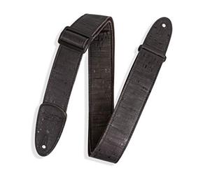 Levy's MX8-BLK Natural Cork on Black Cotton Webbing w Cork Ends 2" - Black
