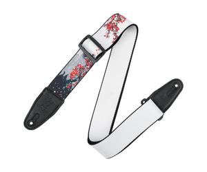 Levys Nature Series 2" Polyester Guitar Strap Cherry Blossoms