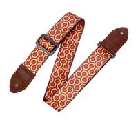 Levy's Leathers 2" Polyester Guitar Strap Hex Design; Burgundy, Red, and Mustard MP2-007