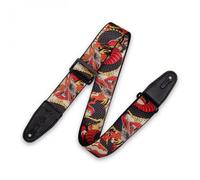 Levys Prints Polyester w Leather Ends 2" Japanese Dragon