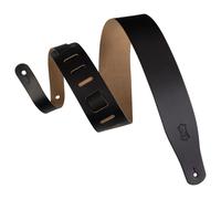 Levys Streamline 2.5" Leather Guitar Strap Black