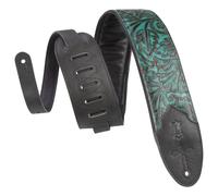 Levys Sundance 3" Embossed Leather Guitar Strap Turquoise