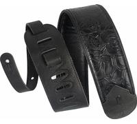 Levy's Leathers 3" Wide Garment Leather Guitar Strap with Rose Embossing (M4WP-007)