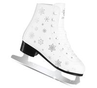 LEVYTEMP Women's/Girls Figure Ice Skates - Youth White Snow Figure Skating Shoes with Two Insoles - Comfortable, Safe Indoor Outdoor Rink Size US 7