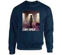 Lewis Brit Pop Capaldi Fan Sweatshirt - Tour Dates UK Tour Funny Retro Style Graphic Jumper with Roses - Unisex Concert Music Merch Gift(M, Navy)