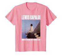 Lewis Capaldi - Album Photo On Pink T-Shirt, Youth, Pink, X-Small